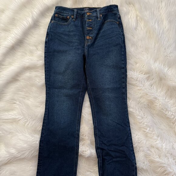 JCrew High Rise Flaire Dark Blue Jeans - Picture 1 of 2